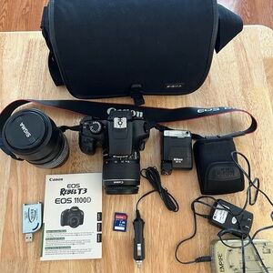 Canon EOS Rebel T3 Black Camera Set with Accessories